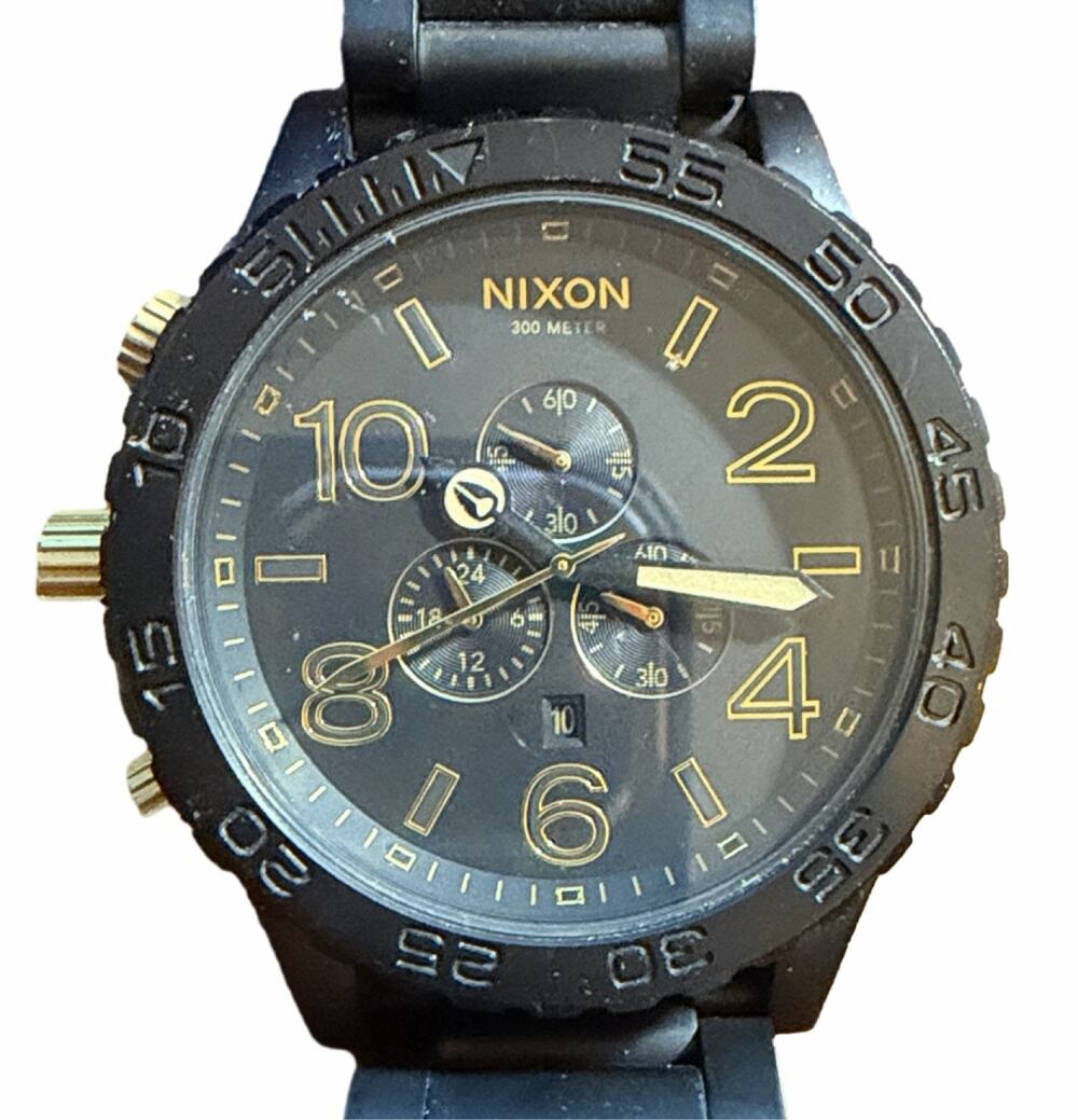 NIXON Simplify51-30 Chrono Men's Watch Black Gold 51mm 300M Stainless Steel